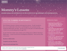 Tablet Screenshot of mommyslessons.com